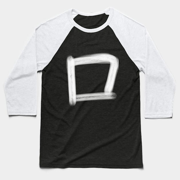 Chinese word for mouth calligraphy口 square Baseball T-Shirt by deathlake